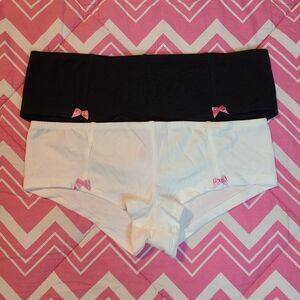 VTG Victoria's Secret PINK 2pk Classic Cotton Cheeky Boyshort Panties ♡